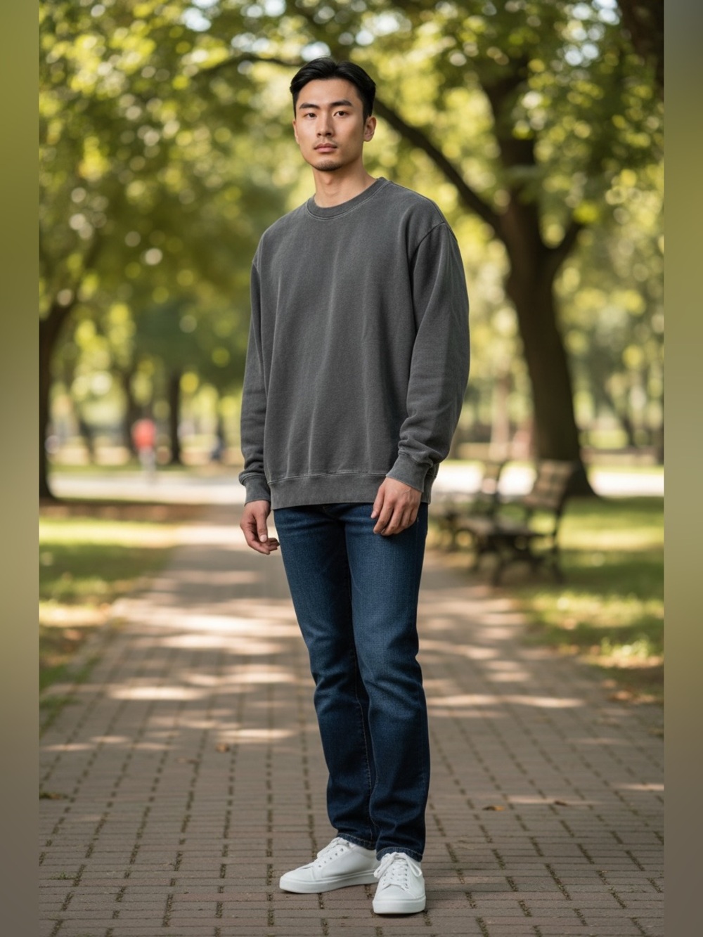 Talentless Men’s Medium Heavyweight Crewneck - Charcoal Grey - 100% Cotton